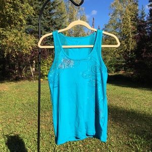 Bright blue Yoga tank top